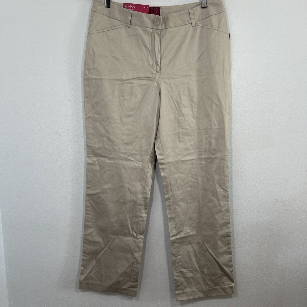 212‎ Collection Natural Fit Pants Womens 14 Beige Relaxed Office Siren Office